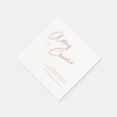 フォントモダンバラ金ゴールドサンキュー結婚ズナプキンス スタンダードカクテルナプキン (角)