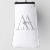 フォントモダン名前をカスタムする&イニシャルニュートラルパター ゴルフヘッドカバー (回転90)