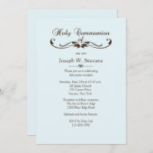 フォント第エレガント一聖餐式招待状 招待状 (正面/裏面)