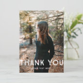 フォント素朴ありがとうフォトカード サンキューカード (スタンド正面)