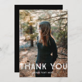 フォント素朴ありがとうフォトカード サンキューカード (正面/裏面)