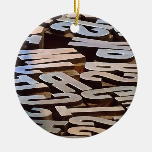 フォント設定用の文字 セラミックオーナメント (正面)