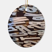 フォント設定用の文字 セラミックオーナメント (左)