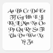 フォント01スクエアステッカー スクエアシール (正面)