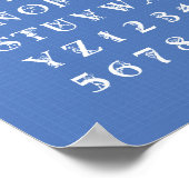 フォント1938パテントアート青写真ポスター ポスター (角)