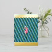 フォント，アート，マゼンタ，記号，円，パターン，ロゴ， 箔シーズンポストカード (立ち正面)