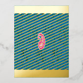 フォント，アート，マゼンタ，記号，円，パターン，ロゴ， 箔シーズンポストカード (正面)