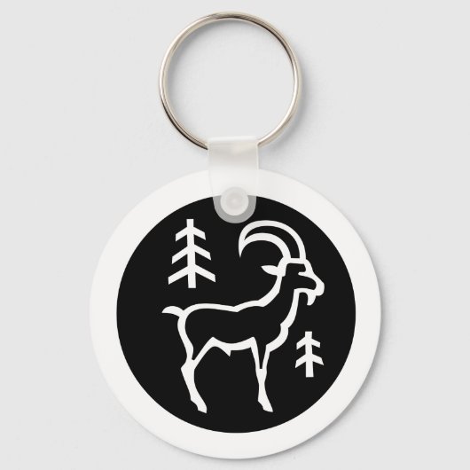 フォント〔占星術の〕十二宮図:山羊座+カラー&アイディア キーホルダー (正面)