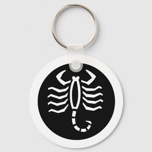 フォント〔占星術の〕十二宮図:蠍座+カラー&アイディア キーホルダー (正面)