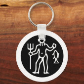 フォント〔占星術の〕十二宮図: AQUARIUS +カラーとアイディア キーホルダー (正面)