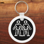 フォント〔占星術の〕十二宮図: GEMINI +カラーとアイディア キーホルダー (正面)