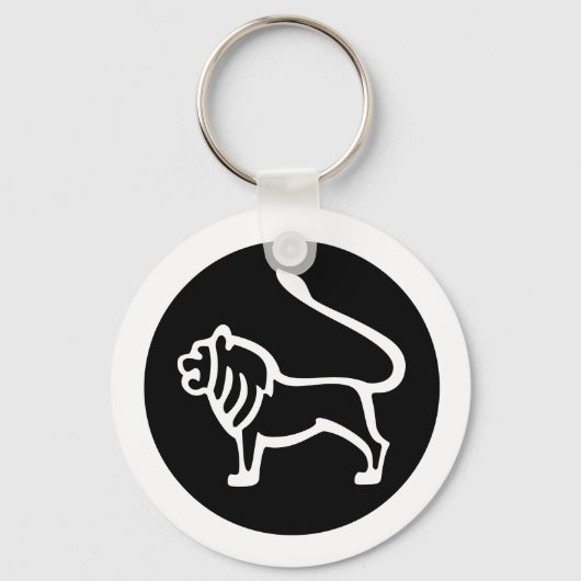 フォント〔占星術の〕十二宮図: LEO +カラー&アイディア キーホルダー (正面)