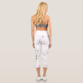 フォント，音楽，モノクロ，円，パターン， monochr カプリレギンス (裏面)