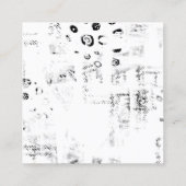 フォント，音楽，モノクロ，円，パターン， monochr コーリングカード (裏面)