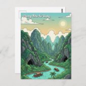 フォンニャケバン，ベトナム ポストカード (正面/裏面)