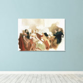 フォン・スポーン男爵夕べ勉強 キャンバスプリント (インサイチュ (ウッドフロア))