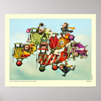 フォン・リッチトフェンの恐ろしいサーカス飛んでいるス ポスター