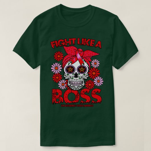 フォン・ヴィレブランズ病認識度がボスのように戦う Tシャツ (デザイン正面)