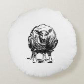 フォンDreadかGaius王子気難しいヒツジの枕 ラウンドクッション (裏面)