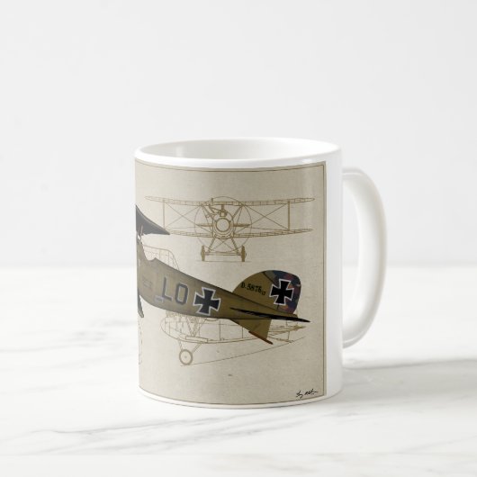 フォンHipple WWI Coffee AlbatrosのLtのコーヒー・マグ コーヒーマグカップ (正面右)