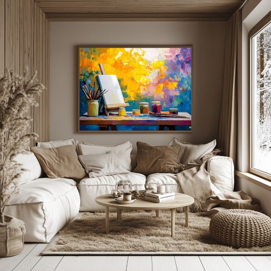 フォヴィシュアーティストスタジオアートプリント-クリエイティブ ポスター