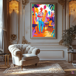 フォヴィスカラフルトスタイルのサックス奏者 キャンバスプリント