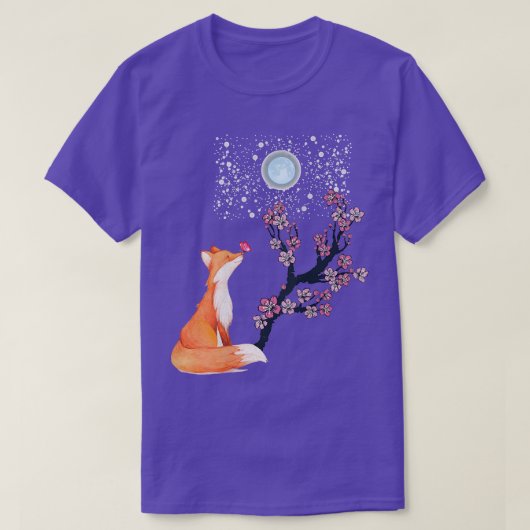フォーさくらんぼ花日本の桜木Kaw Tシャツ (デザイン正面)