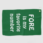 フォーアイズマイお気に入りのナンバーゴルフおもしろい引用文 ゴルフタオル (横)