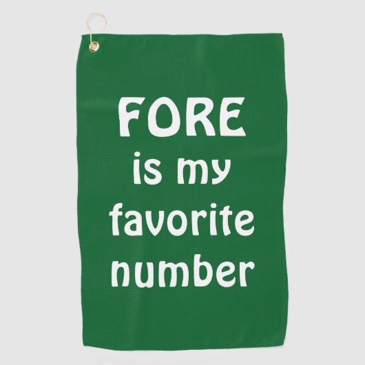フォーアイズマイお気に入りのナンバーゴルフおもしろい引用文 ゴルフタオル (正面)