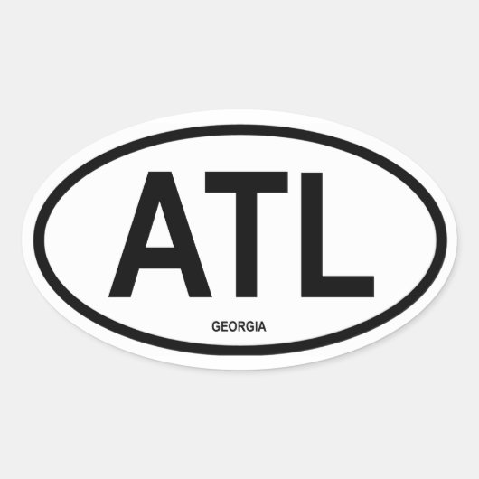 フォーアトランタ「ATL」 楕円形シール (正面)
