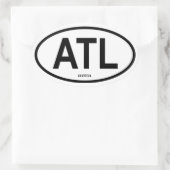 フォーアトランタ「ATL」 楕円形シール (バッグ)