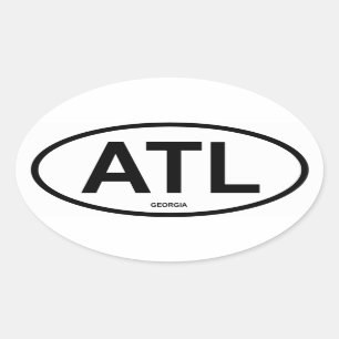 フォーアトランタ「ATL」 楕円形シール