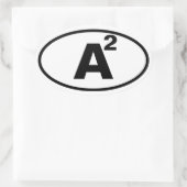 フォーアン・アーバー、「A」の二乗 楕円形シール (バッグ)