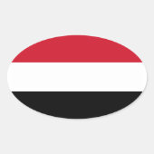 フォーイエメン国旗 楕円形シール (正面)