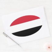 フォーイエメン国旗 楕円形シール (封筒)