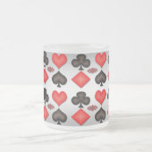 フォーエストランプマグシルバーバックグラウンド フロストグラスマグカップ (中央)