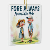 フォーエスト常時ゴルフカップル セラミックオーナメント (右)