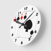 フォーエス遊ズカードデザイン ラウンド壁時計 (傾斜)