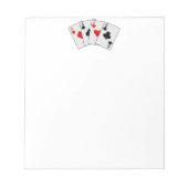 フォーエス(4種類)トランプのポーカートランプ ノートパッド (正面)