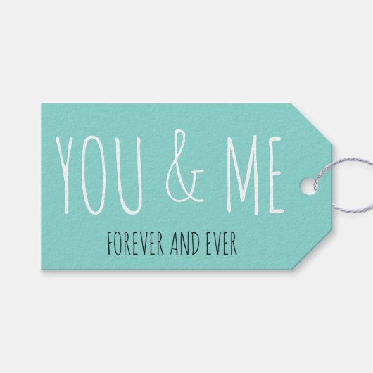 フォーエバーあなたと私結婚のスイートブライダルパーティ ギフトタグ (正面(横))