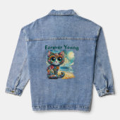 フォーエバーお洒落フローラキティ絵を描ネコ デニムジャケット (裏面)