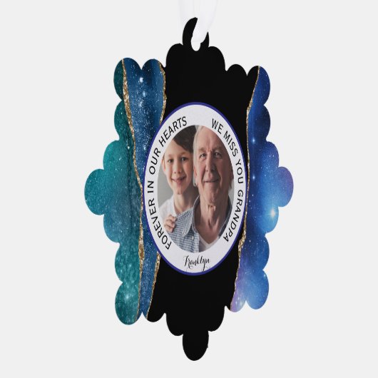 フォーエバーで我々のハートグランドパモダン オーナメントカード (右)