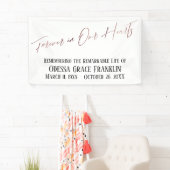 フォーエバーで私たちのハートモダンバラ金ゴールドタイポグラフィ 横断幕 (インサイチュ)