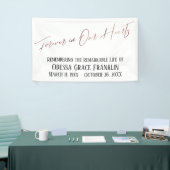 フォーエバーで私たちのハートモダンバラ金ゴールドタイポグラフィ 横断幕 (トレードショー)