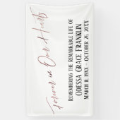 フォーエバーで私たちのハートモダンバラ金ゴールドタイポグラフィ 横断幕 (縦)