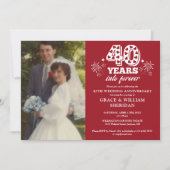 フォーエバーの40周年結婚記念日写真 招待状 (正面)