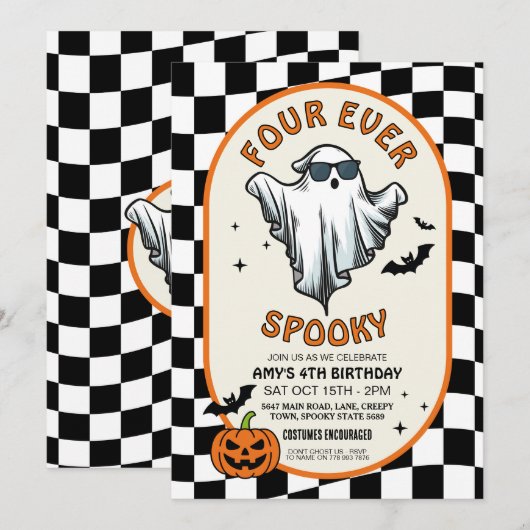 フォーエバーはおばけのハロウィンパーティー 招待状 (正面/裏面)