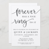 フォーエバーはITリングや輪に優しい婚約招待状 招待状 (正面/裏面)