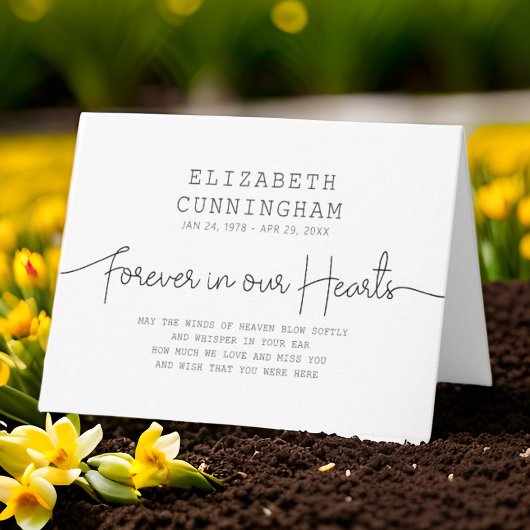 フォーエバーインズハート記念シンプル引用文 カード