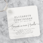 フォーエバーインズハート記念シンプル引用文 キーホルダー